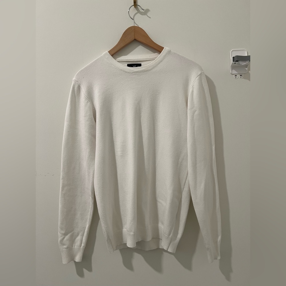 Classic White Men's Sweater